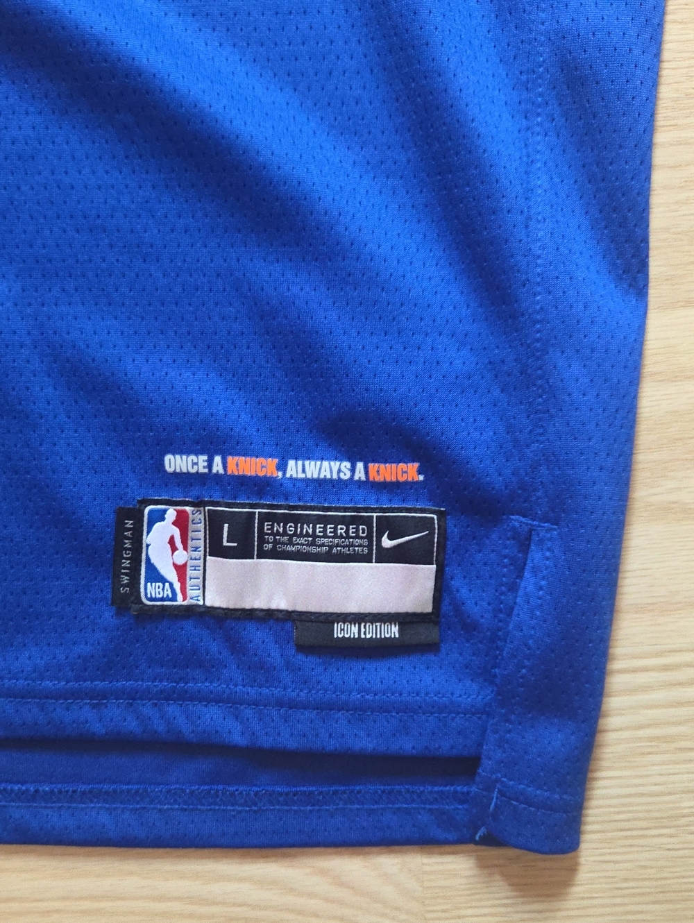 Nike Blue and Orange New York Knicks Basketball Jersey #11 - Picture 3 of 4